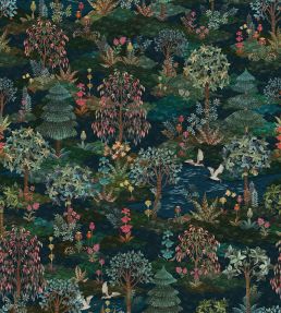 Garden Infinito Wallpaper by Eijffinger Dark Blue