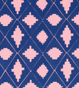 Garden Terrace Fabric by Harlequin Lapis/Rose