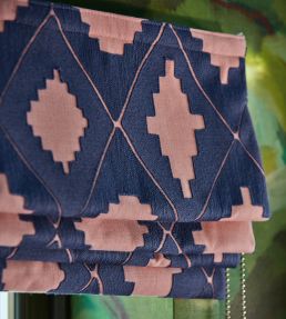 Garden Terrace Fabric by Harlequin Lapis/Rose