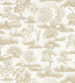 Garden Toile Wallpaper by Scalamandre Latte