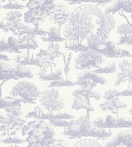 Garden Toile Wallpaper by Scalamandre Lavender