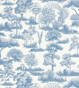 Garden Toile Wallpaper by Scalamandre Sky