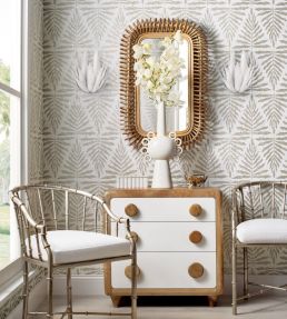 Gasparilla Wallpaper by Thibaut Metallic Gilver