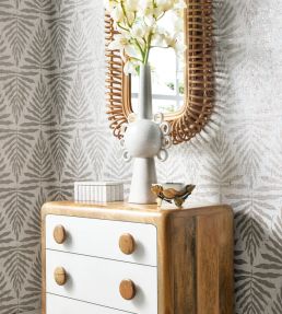 Gasparilla Wallpaper by Thibaut Metallic Gilver