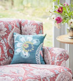 Gazebo Vine Fabric by Travers Light Blue