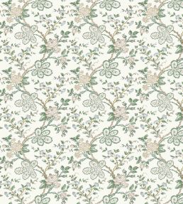 Genevieve Fabric by Nina Campbell Green/Blue/Ivory