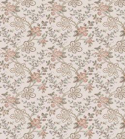 Genevieve Fabric by Nina Campbell Taupe/Antique Rose/Linen