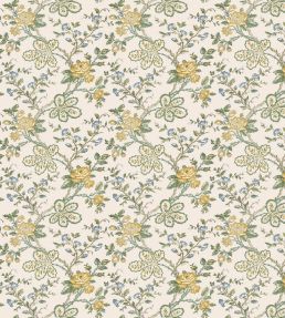 Genevieve Fabric by Nina Campbell Yellow/Sage/Ivory