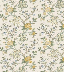 Genevieve Wallpaper by Nina Campbell Yellow/Sage/Ivory