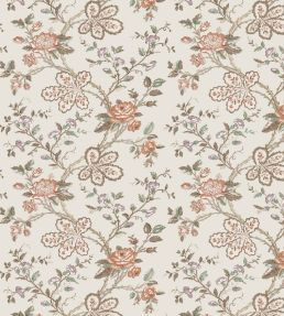 Genevieve Wallpaper by Nina Campbell Taupe/Antique Rose/Linen