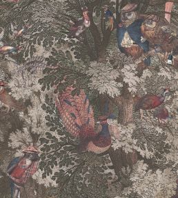 Gentlemen Birds Wallpaper by Brand McKenzie Oak