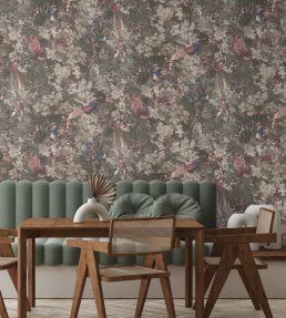 Gentlemen Birds Wallpaper by Brand McKenzie Oak