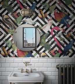 Geometric Aviary Wallpaper by Divine Savages Geometric Aviary