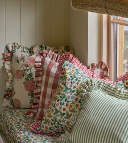 George Ticking Fabric by George & Minnie Walnut