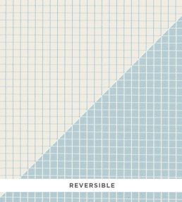 Georgie Reversible Check Fabric by Schumacher China Blue