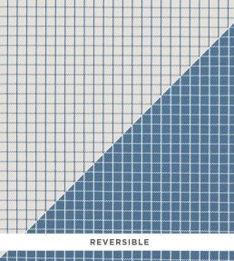Georgie Reversible Check Fabric by Schumacher Indigo