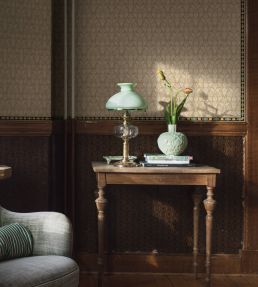Gerdas Bard Wallpaper by Borastapeter Turquoise/Brown