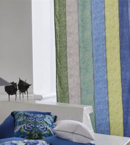 Gesso Stripe Fabric by Designers Guild Cobalt