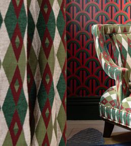 Giardino Fabric by MINDTHEGAP Green/Brown