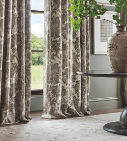 Gilded Damask Fabric by Zoffany Snow Linen