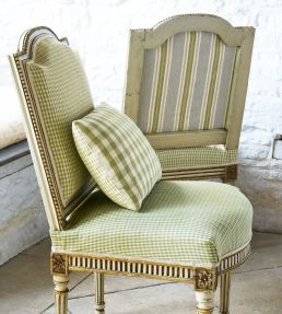 Gillan Stripe Fabric by Colefax and Fowler Red