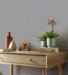 Gio Wallpaper by 1838 Wallcoverings Ebony