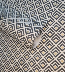 Gio Wallpaper by 1838 Wallcoverings Ebony