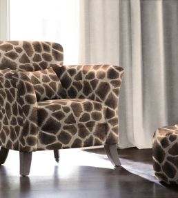 Giraffe Fabric by Arley House Coffee