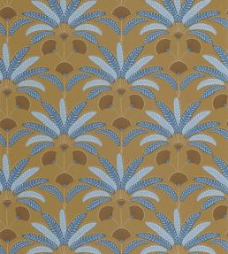 Giselle Wallpaper by Caselio Moutarde indigo