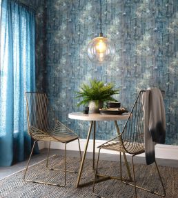 Glade Wallpaper by 1838 Wallcoverings Lagoon