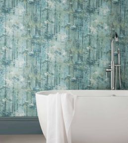 Glade Wallpaper by 1838 Wallcoverings Seafoam