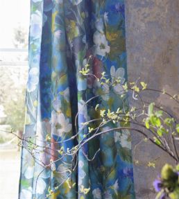 Gladys Blossom Fabric by Designers Guild Cobalt