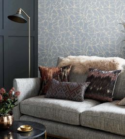 Glaze Wallpaper by 1838 Wallcoverings Denim