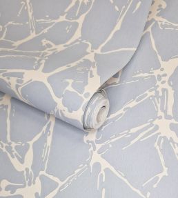 Glaze Wallpaper by 1838 Wallcoverings Denim
