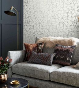Glaze Wallpaper by 1838 Wallcoverings Silver