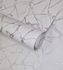 Glaze Wallpaper by 1838 Wallcoverings Silver