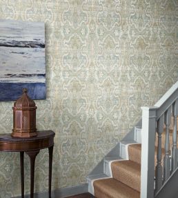 Glencoe Grasscloth Wallpaper by Madeaux 01 Moonstone