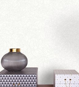 Glow Wallpaper by Caselio Blanc Irise