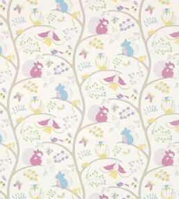 Going Batty Fabric by Sanderson Pink/Blue