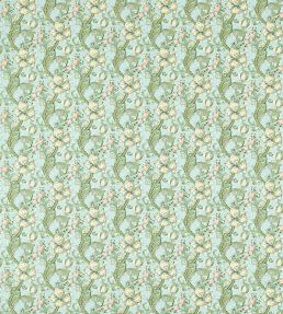 Golden Lily Fabric by Clarke & Clarke Apple/Blush