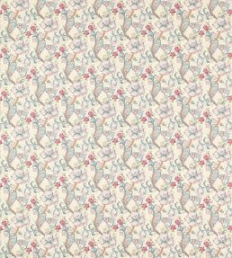 Golden Lily Fabric by Clarke & Clarke Dove/Plum