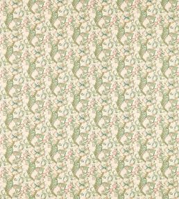 Golden Lily Fabric by Clarke & Clarke Linen/Blush