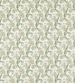 Golden Lily Embroidery Fabric by Clarke & Clarke Linen/Blush