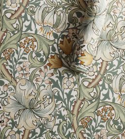 Golden Lily Wallpaper by Morris & Co Sage