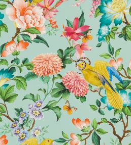 Golden Parrot Wallpaper by Clarke & Clarke Mineral