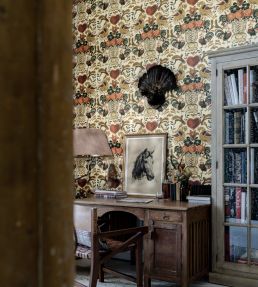 Goldene Henne Wallpaper by MINDTHEGAP Anthracite