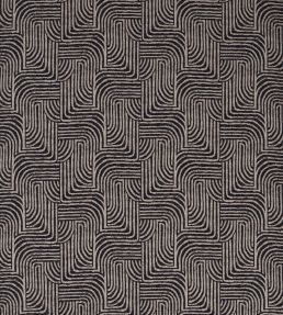 Gormley Jacquard Fabric by Clarke & Clarke Noir