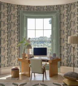 Gothic Wallpaper by Farrow & Ball Blue