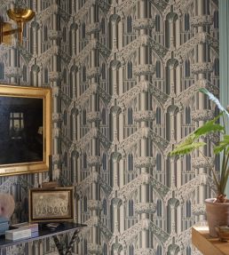 Gothic Wallpaper by Farrow & Ball Blue
