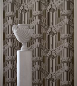 Gothic Wallpaper by Farrow & Ball Brown